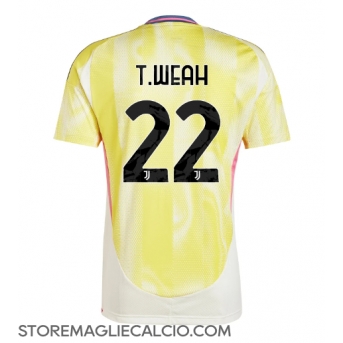 Juventus Timothy Weah #22 Maglia Gara Trasferta Repliche 2024-25 Maniche Corte